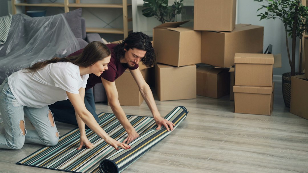 Organised boxes and belongings prepared for storage